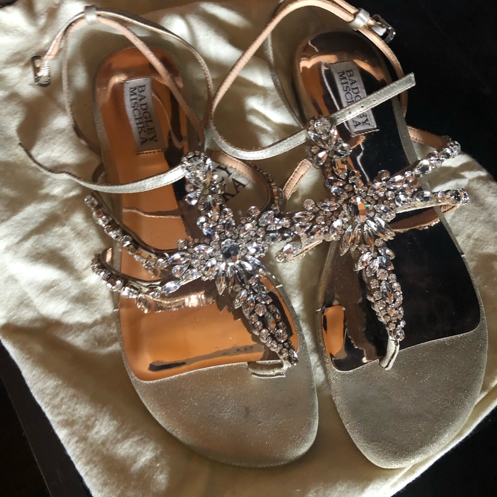 Badgely Mischka jeweled Sandals
